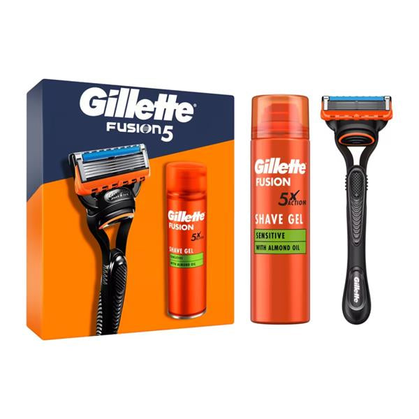 Gillette Fusion 5 Shave Gel & Razor Gift Set