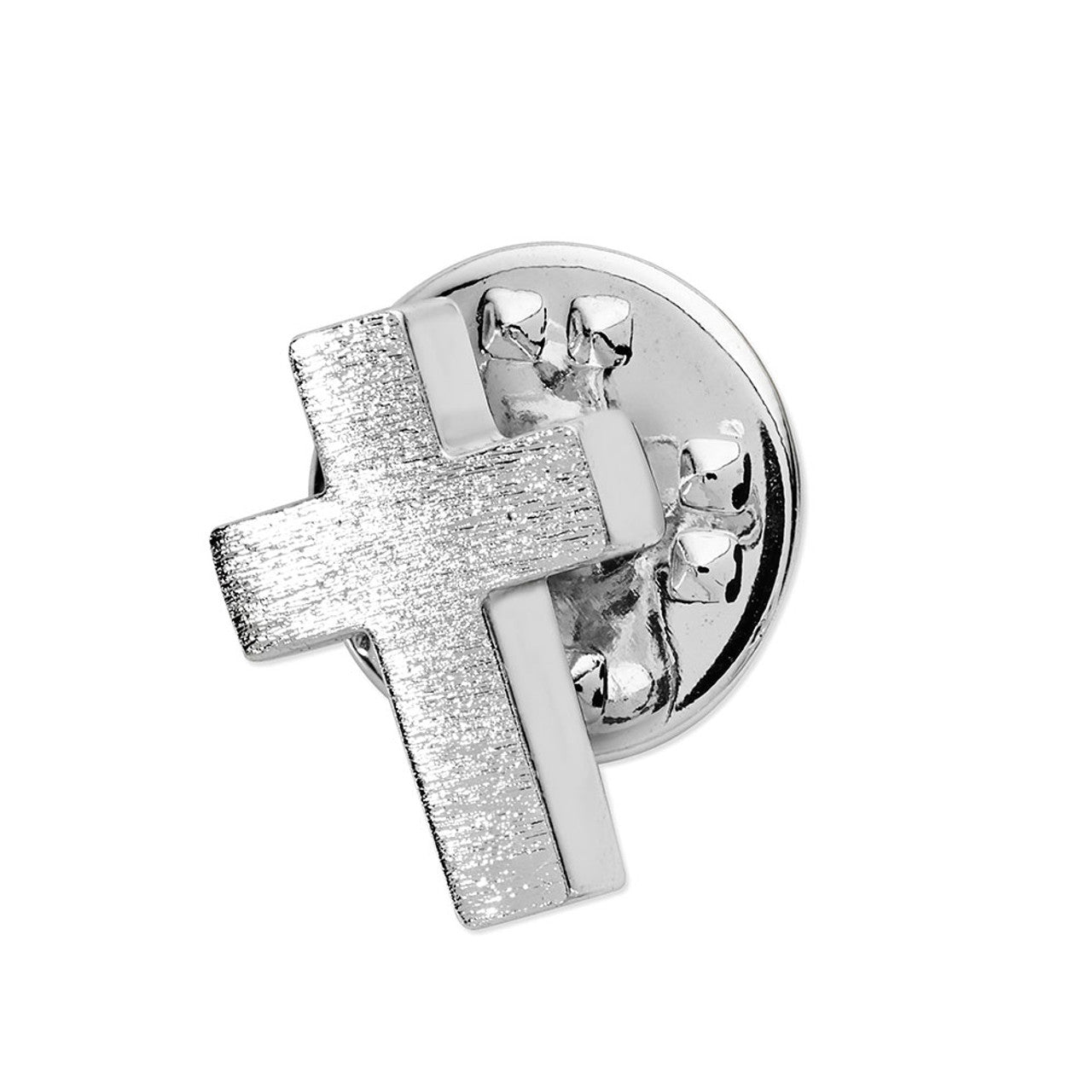 Tipperary Crystal Cross Lapel Pin - Silver