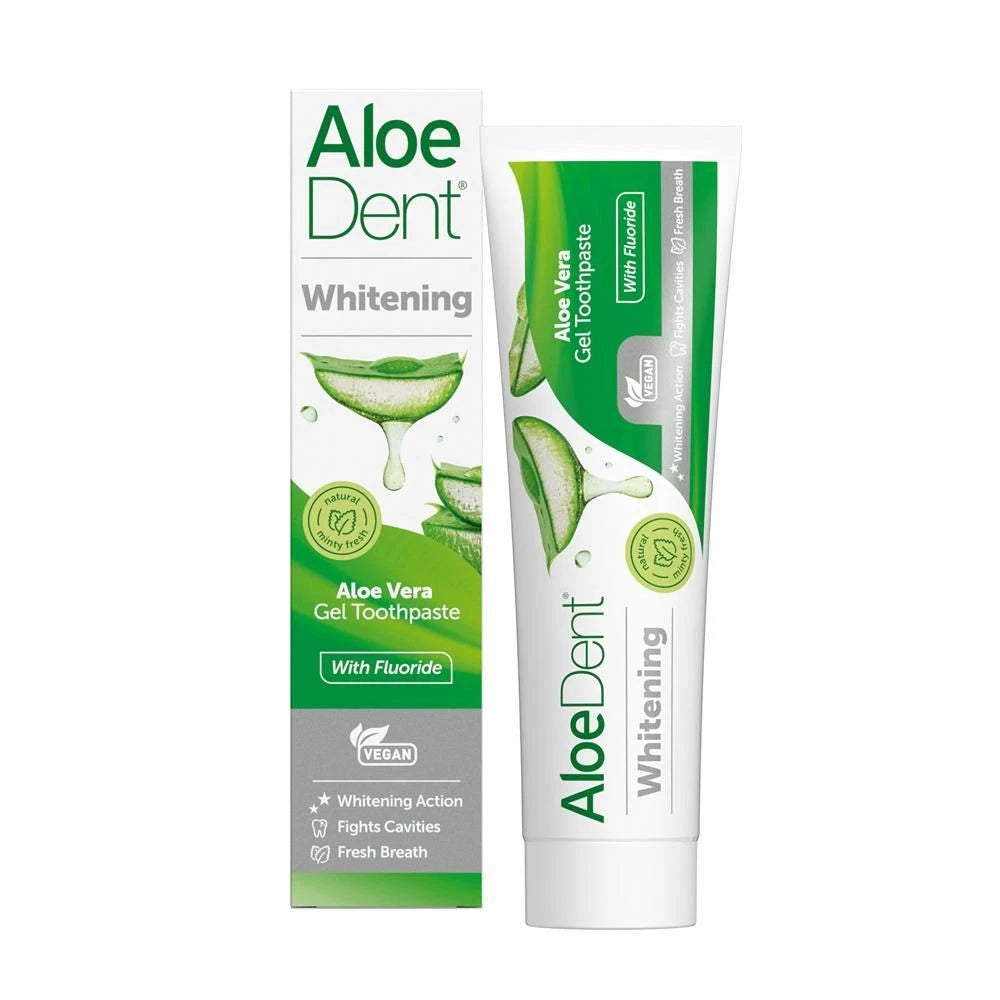 Aloedent Whitening Aloe Vera Gel Toothpaste With Fluoride - 100ml