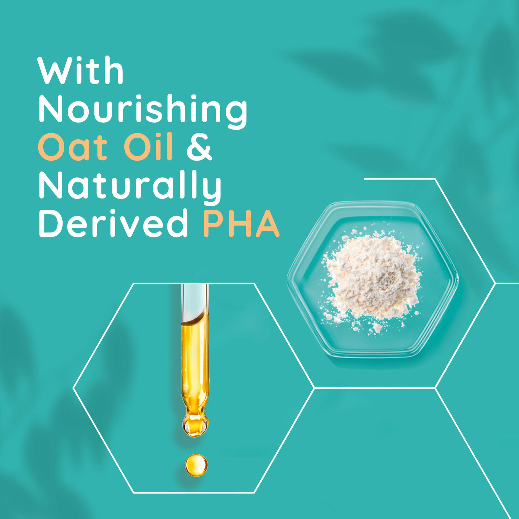 Gentle oat-based exfoliating cleanser with hydrating PHA Ingredients