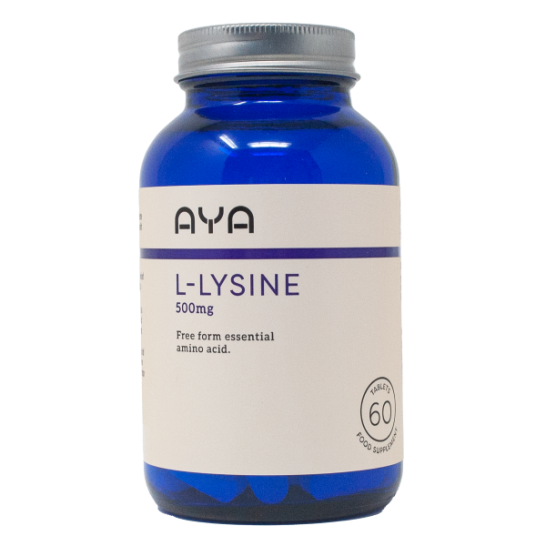 L-Lysine 500mg tablets pack – vegan, dairy-free, gluten-free