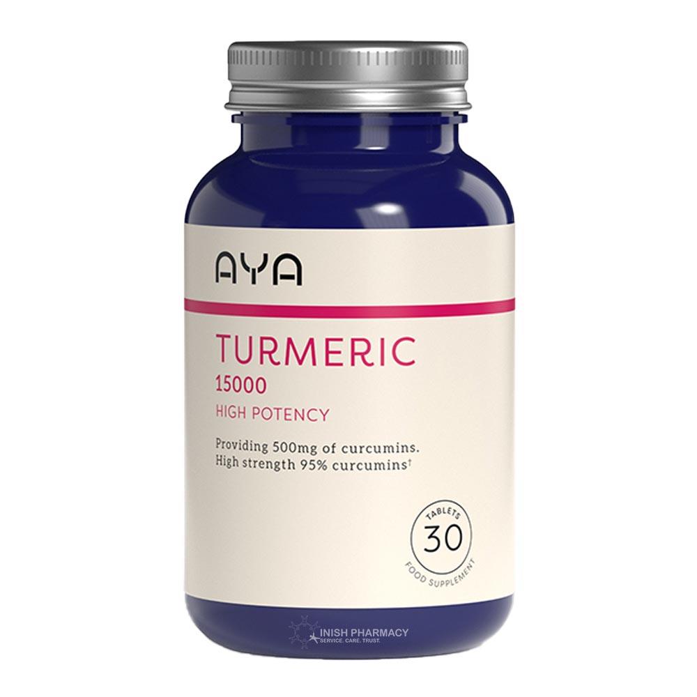 Aya Turmeric 1500mg tablets with black pepper – 30 pack
