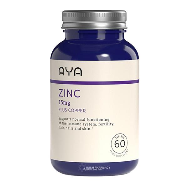 Aya Zinc 15mg and Copper 0.75mg supplement – 60 tablets
