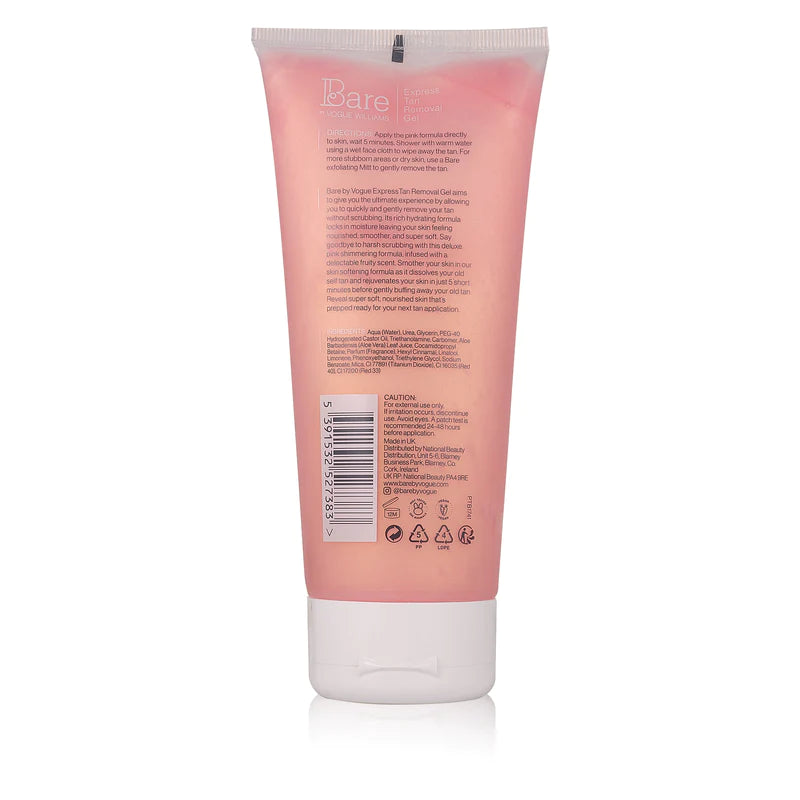 Bare By Vogue Express Tan Removal Gel - 200ml ingredients