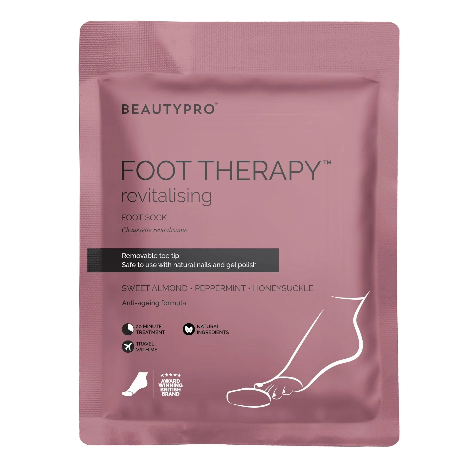 BEAUTYPRO Foot Therapy Revitalising Foot Socks product packaging