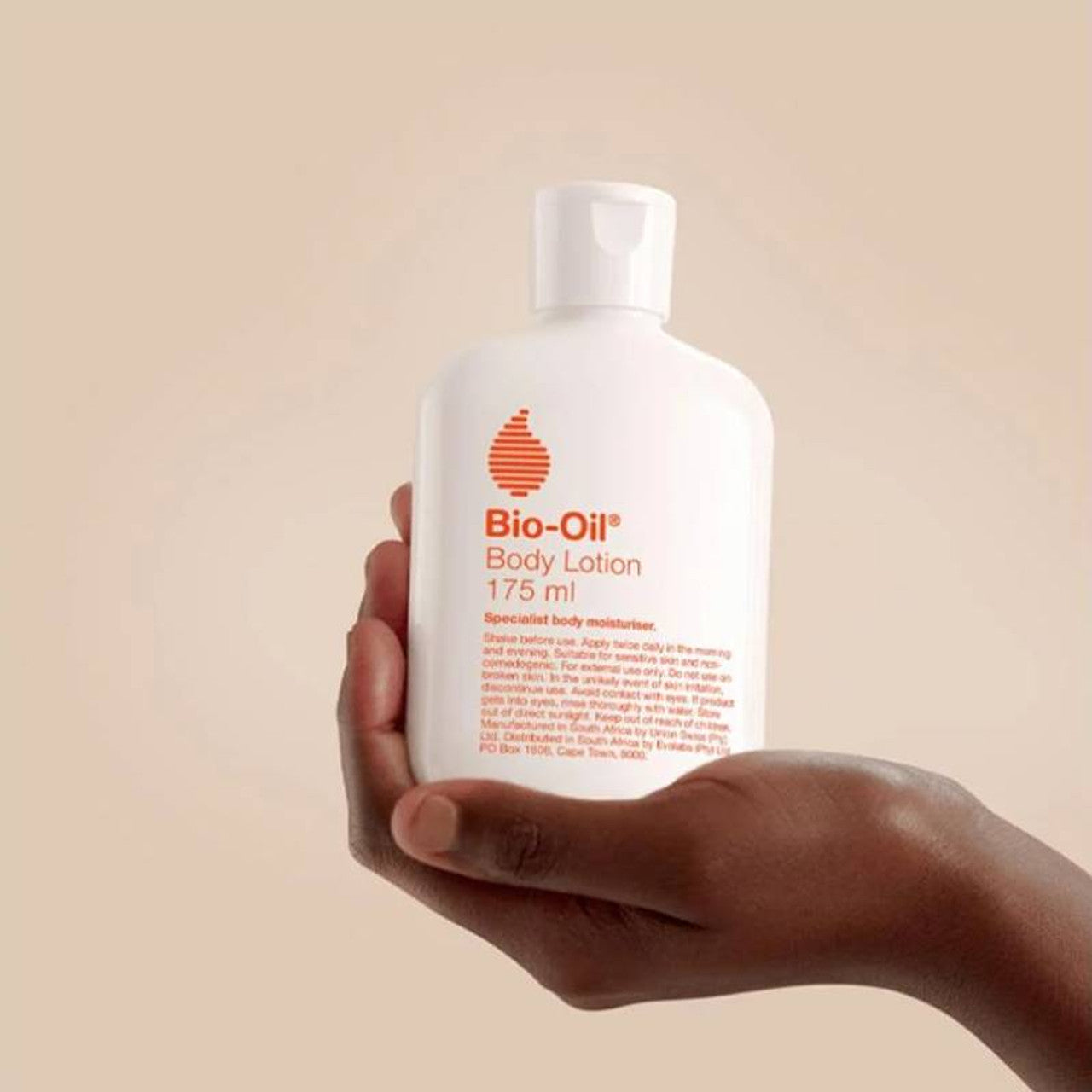 Bio oil Lightweight body lotion texture swatch showing silky finish