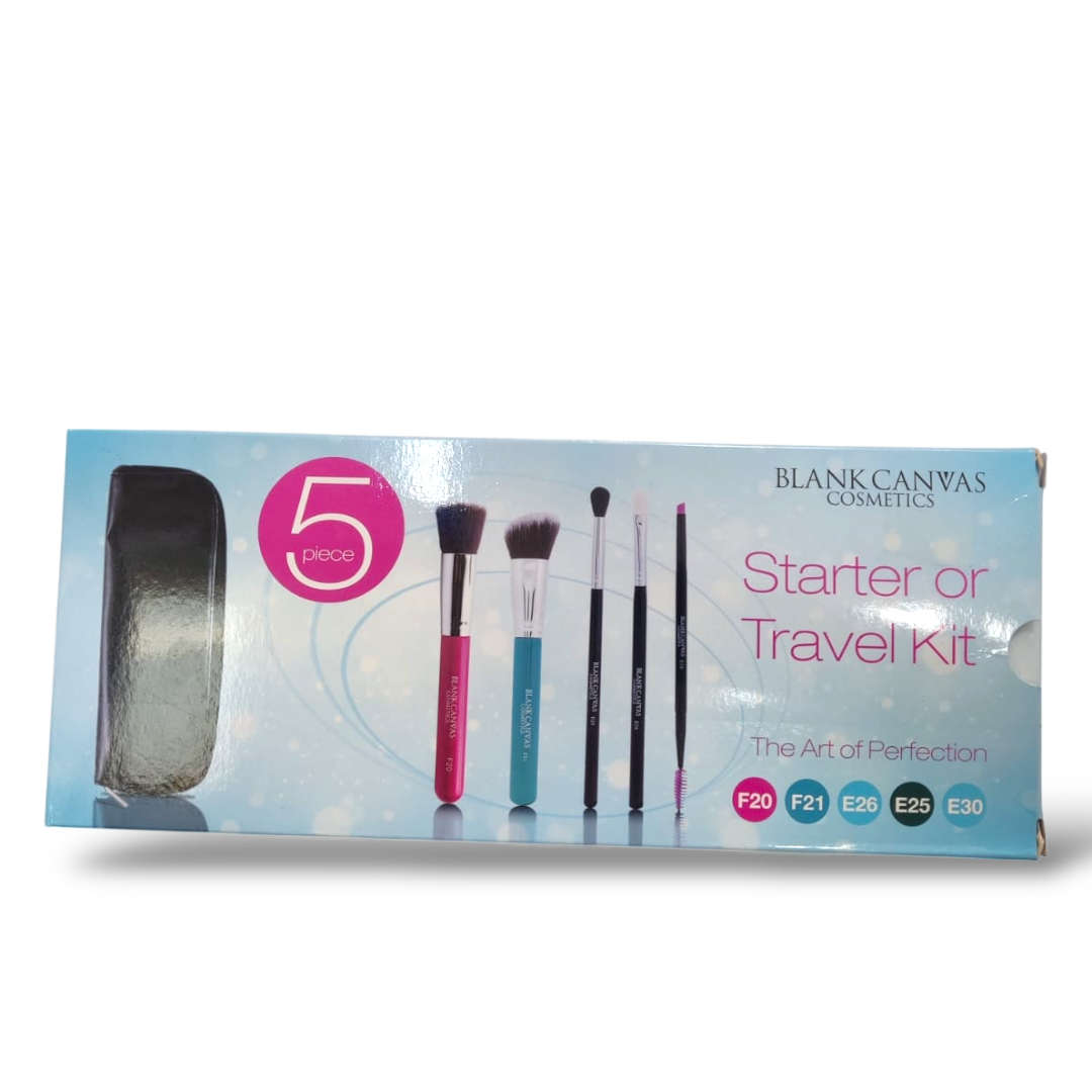Ballybrack Medical Hall Blank Canvas 5 Piece Travel Brush Set boxed
