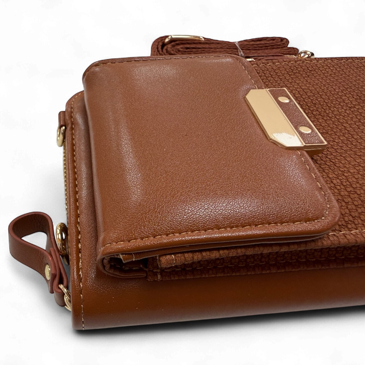 Brandwell Crossbody Phone Purse in Tan