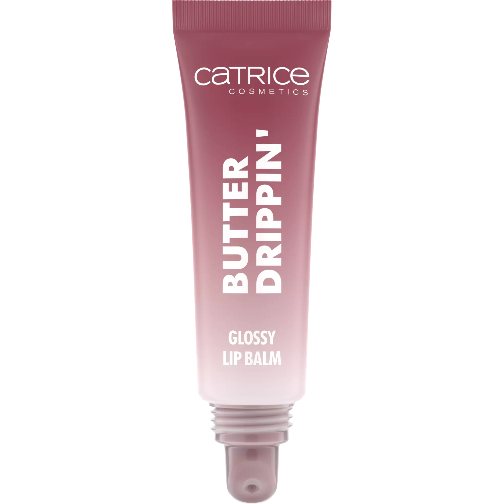 Catrice Butter Drippin’ Glossy Lip Balm 030 Butter Together open in warm mauve balm