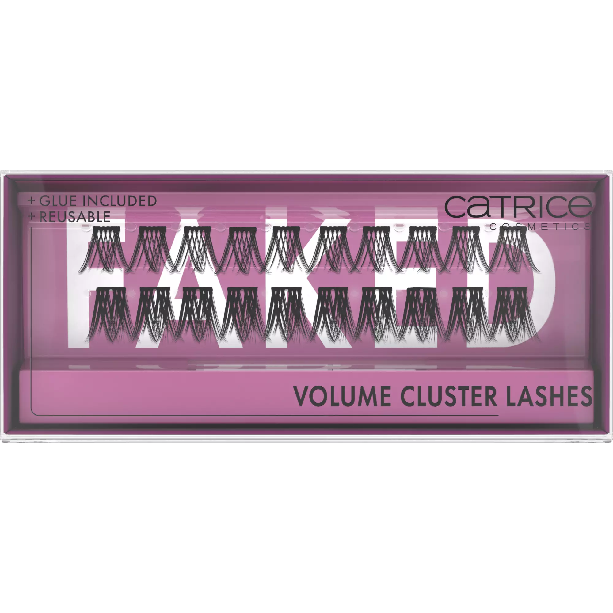 Catrice Faked Volume Cluster Lashes in packaging – reusable vegan lashes with glue included