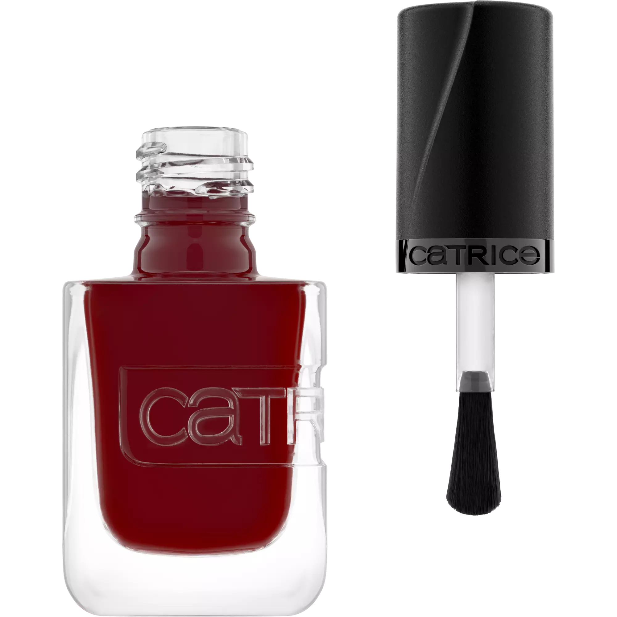 Catrice Gel Affair 021 Caught On The Red Carpet Bottle and Brush - High-Shine Wine-Red Polish