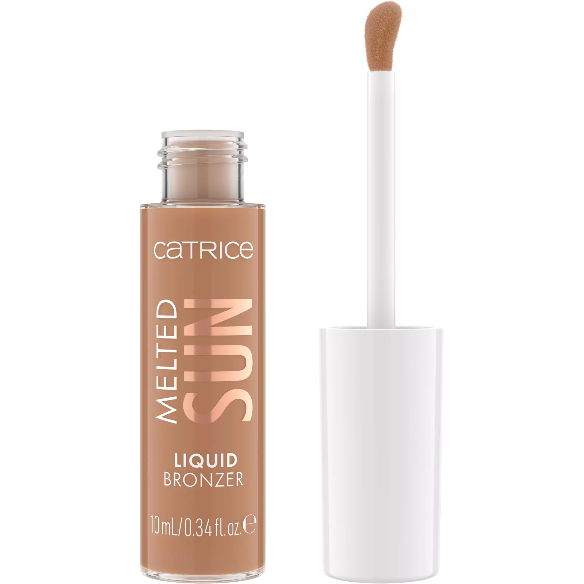 Catrice Melted Sun 015 bronzer bottle with white lid and doe-foot applicator