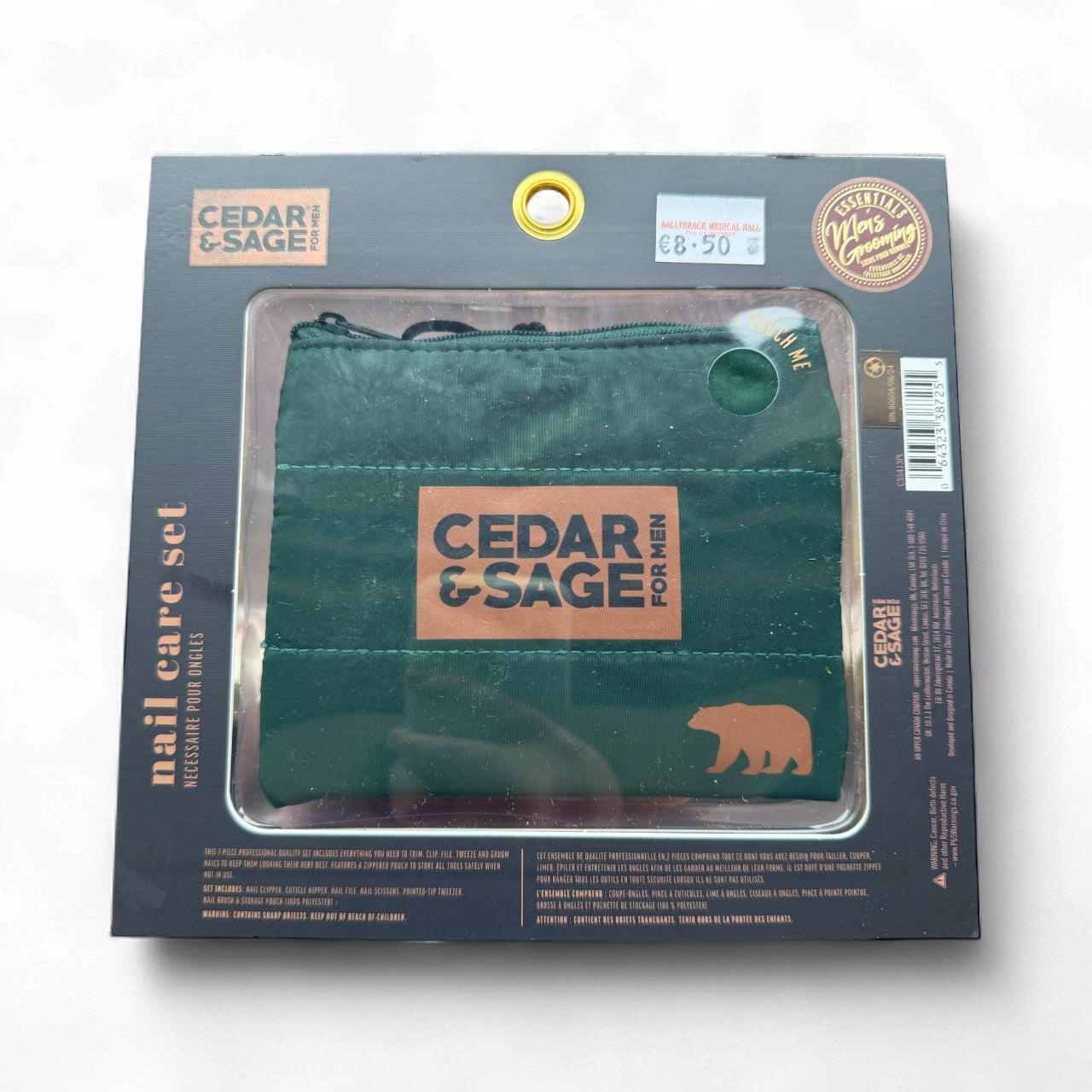 Men’s nail care gift set – practical grooming present for him With zip pouch