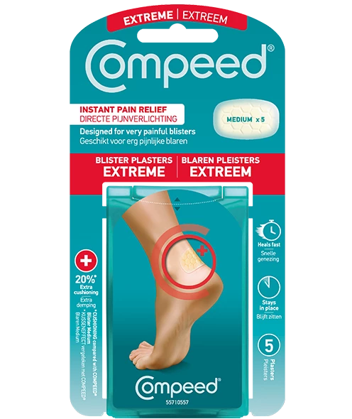 Compeed Extreme Plasters for painful sports blisters – 5 waterproof plasters