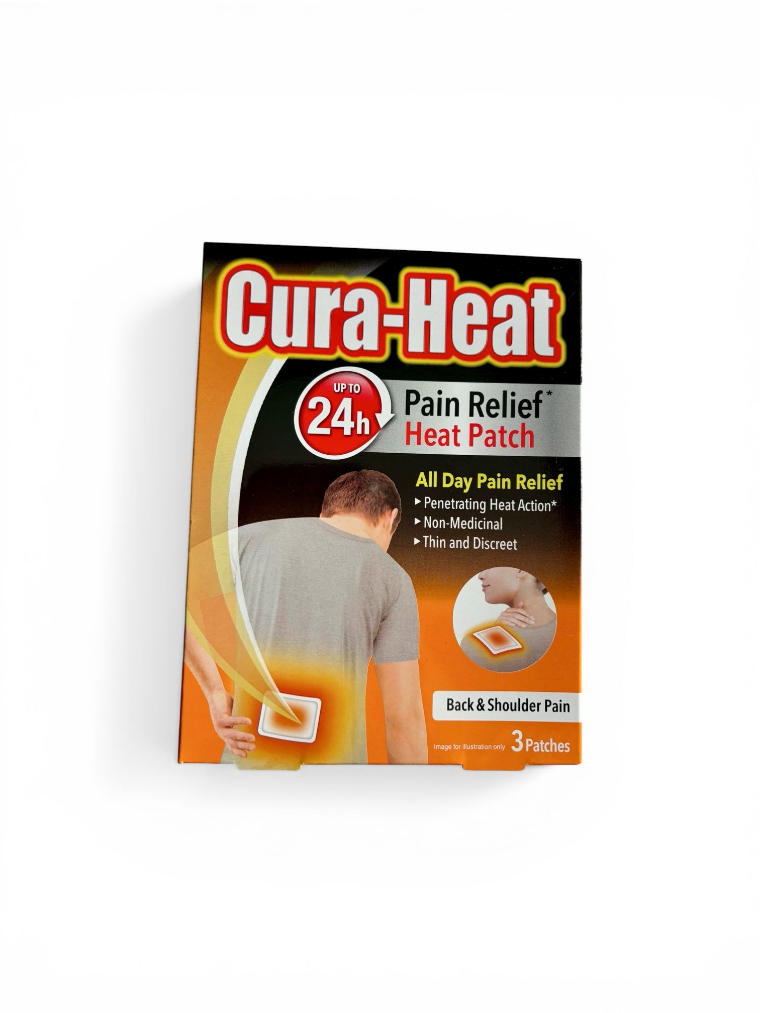 Cura Heat Back and Shoulder Pain Relief Heat Patches 3 Pack