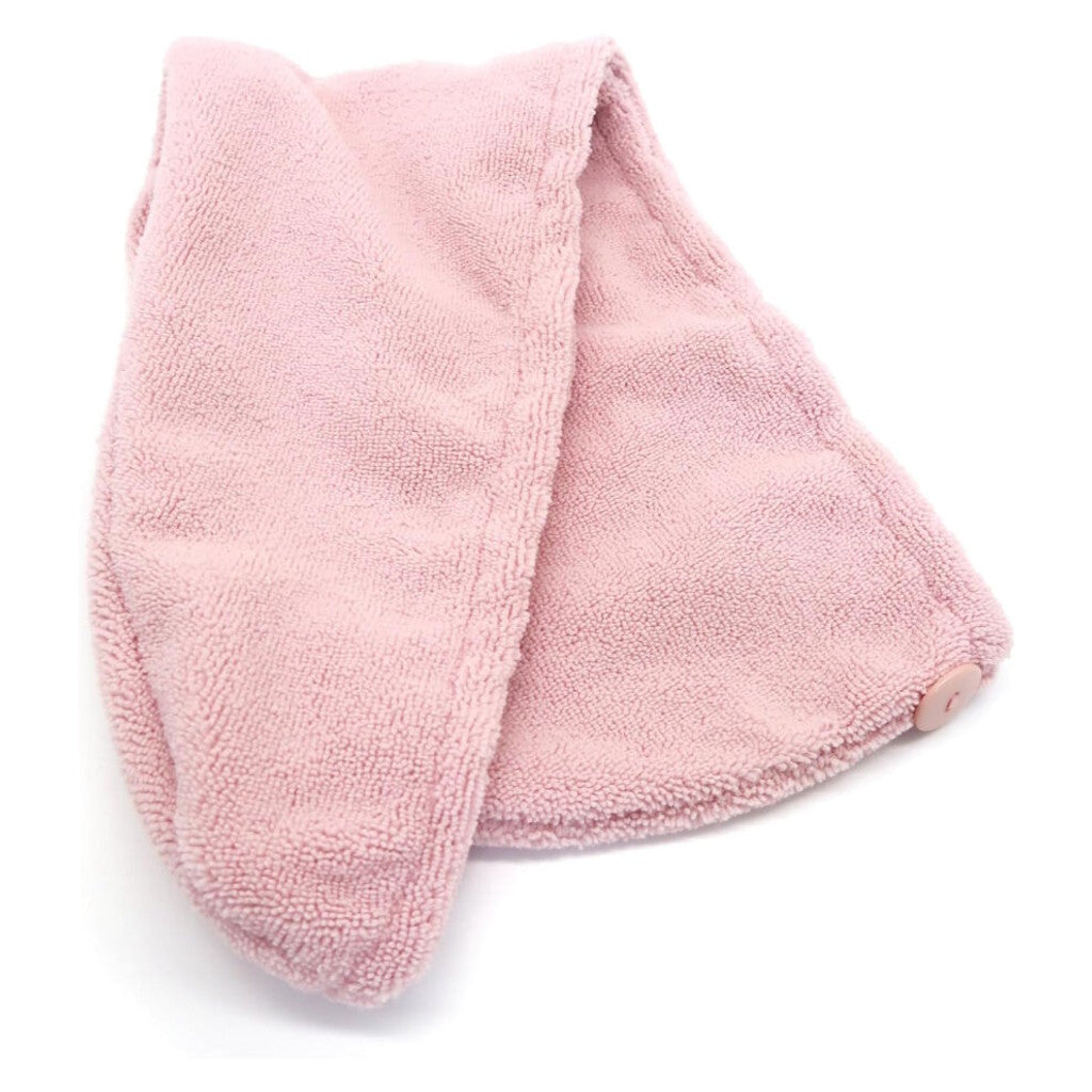 Danielle Pink Turban Hair Towel Infused With Keratin Oil