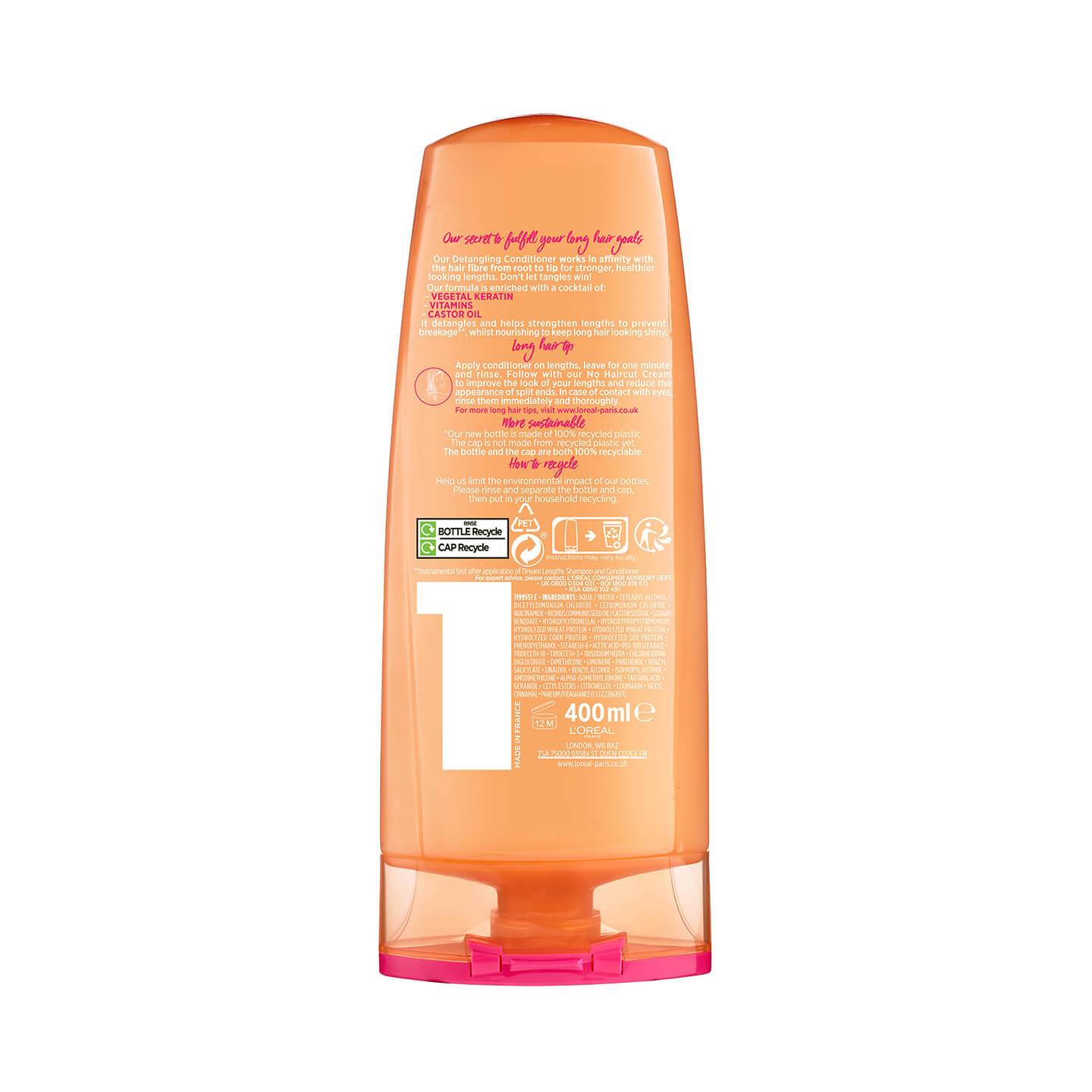 Elvive Dream Lengths Detangling Conditioner Back Of Pack