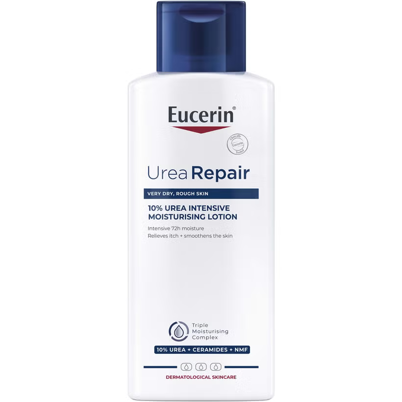 Eucerin UreaRepair Plus 10% Urea Body Lotion 250ml – intensive lotion for dry, rough skin, fragrance-free, suitable for sensitive skin