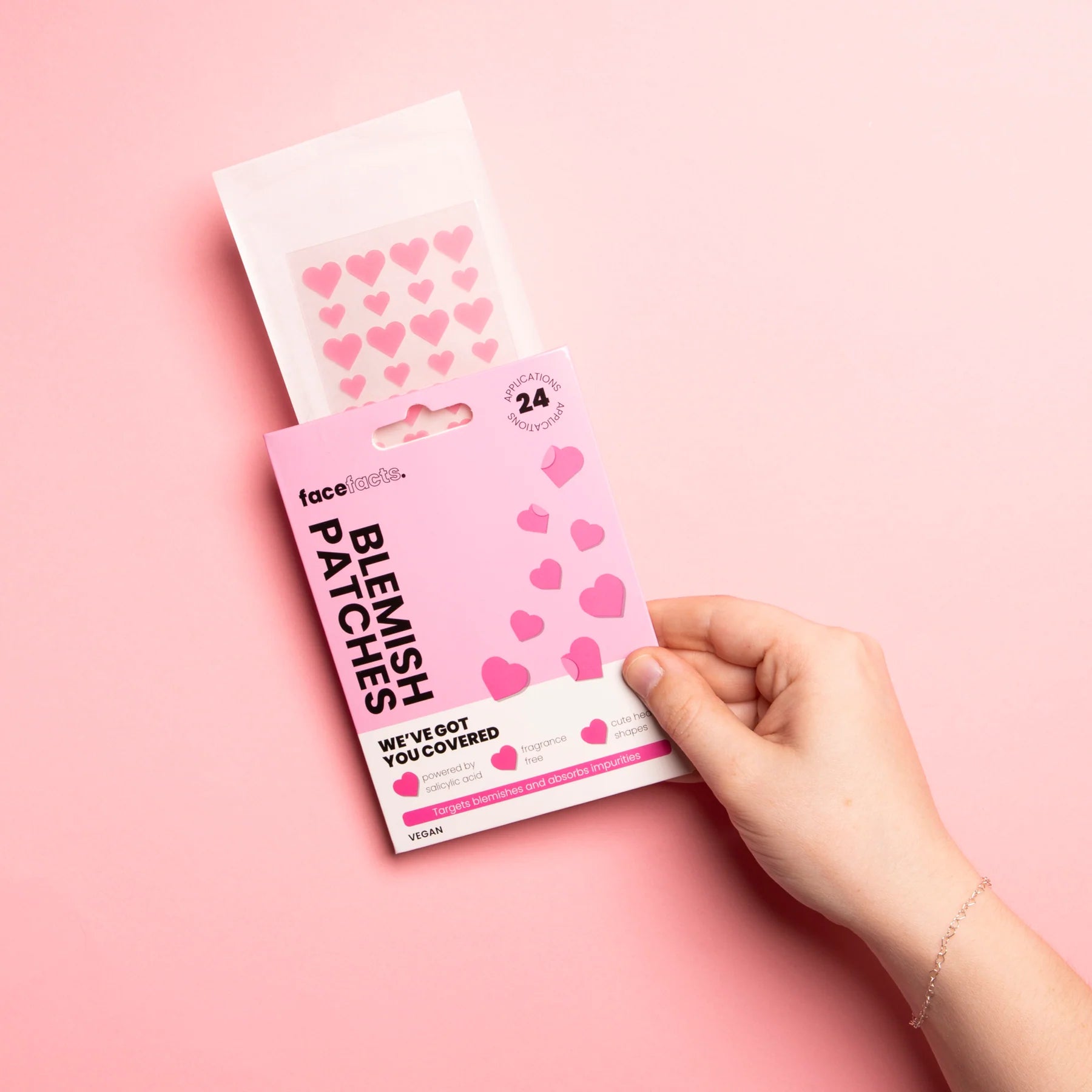 Face Facts Heart Shape Blemish Patches 24 Pk