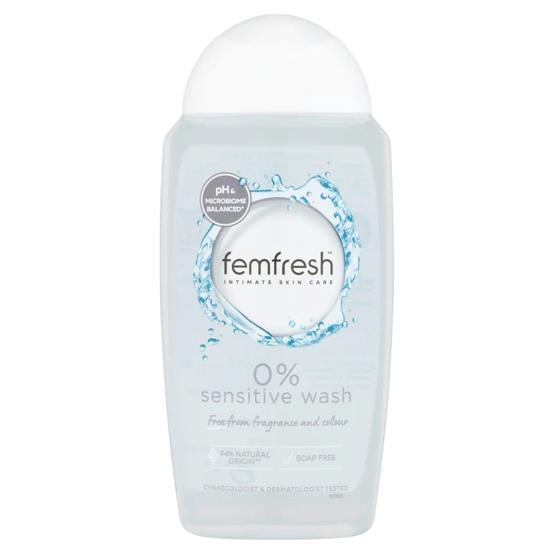 Femfresh 0% Sensitive Intimate Wash 250ml bottle