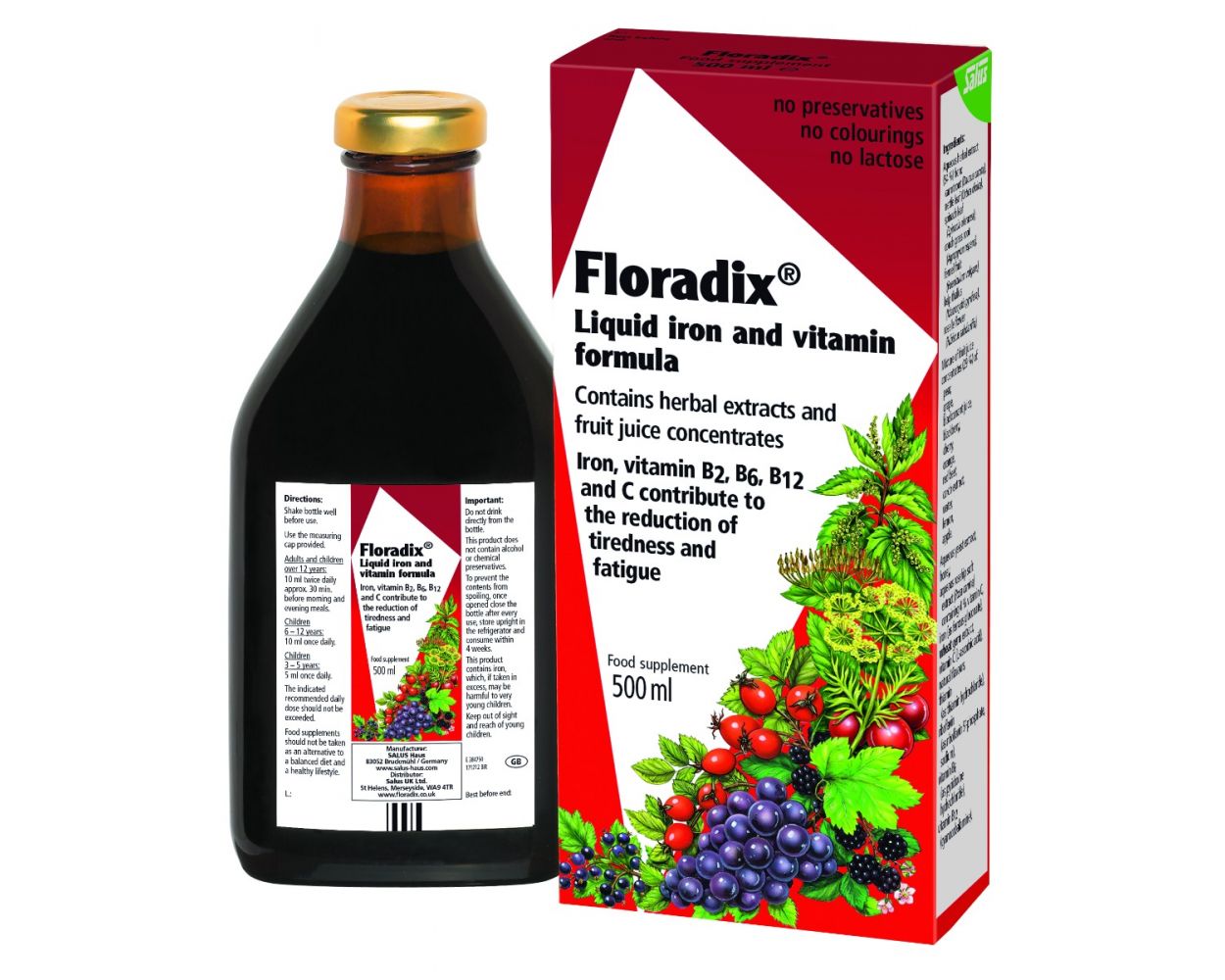 Floradix Liquid Iron And Vitamin Formula 250ml