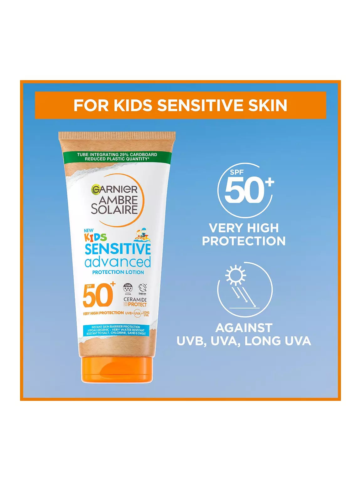 Children’s hypoallergenic SPF50+ sunscreen with 5-Star UVA UVB protection