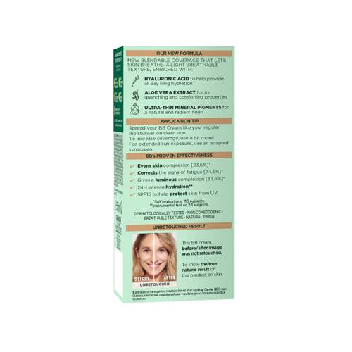 Garnier Skinactive BB Cream SPF 15 - Classic Light Back Of Pack