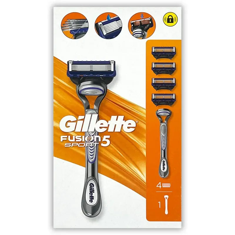 Gillette Fusion5 Sport razor with 4 blades set