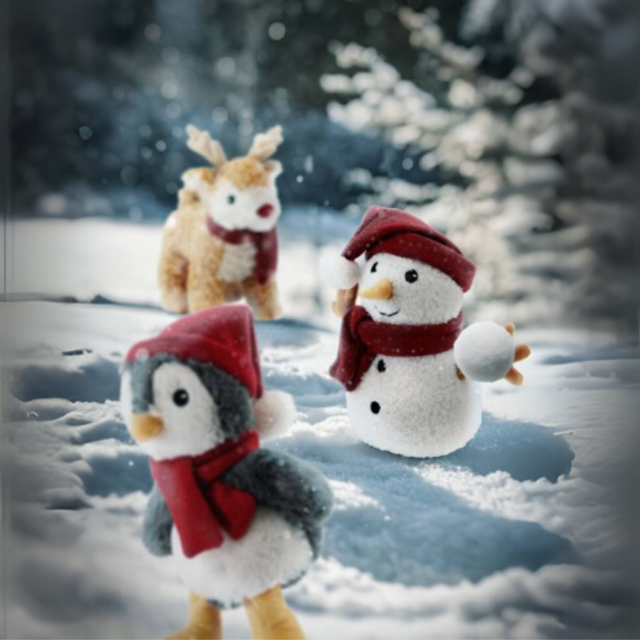 Gosh! Christmas Softies, gift-boxed cuddly toy for kids.