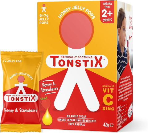 Tonstix Honey Jelly Pops Strawberry - 6 Pack