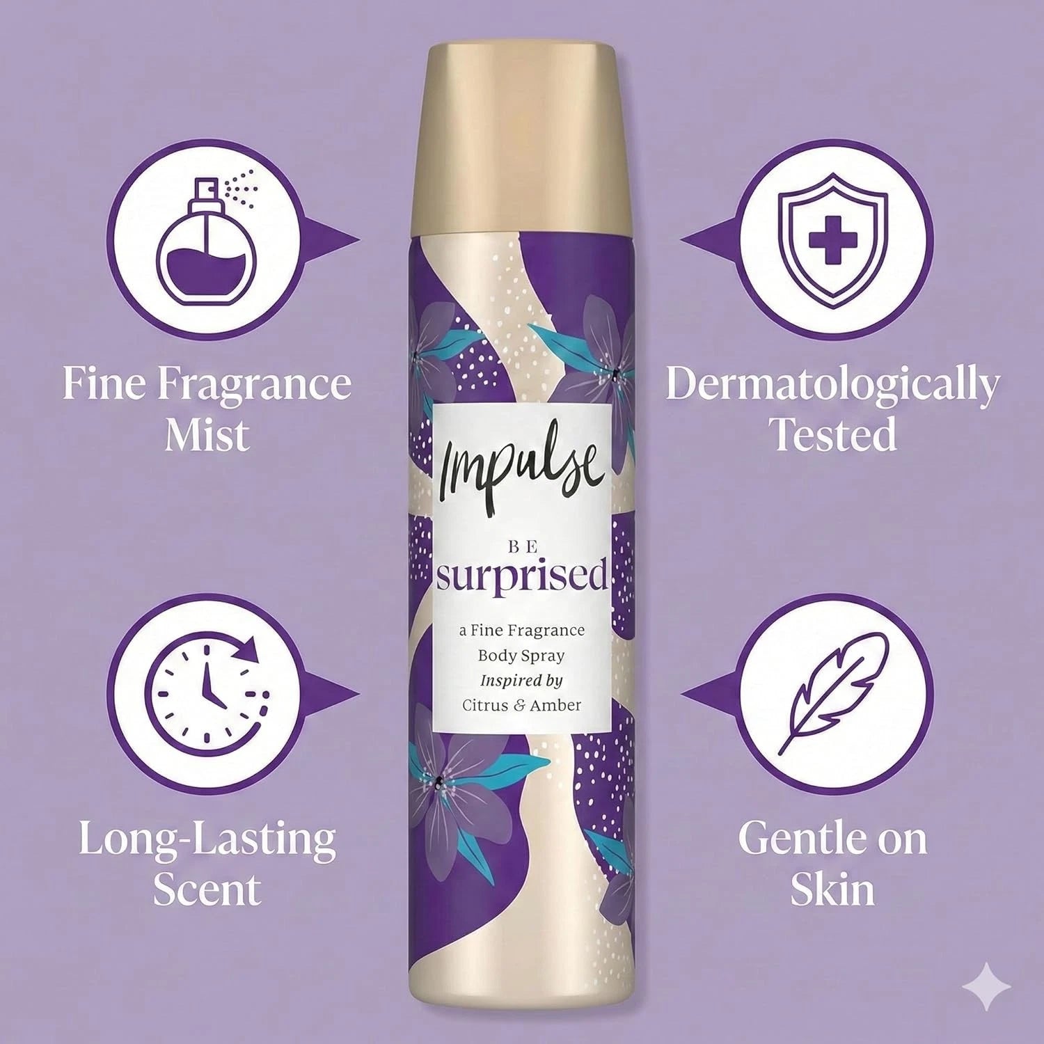 Impulse Be Surprised floral body spray fragrance Benefits