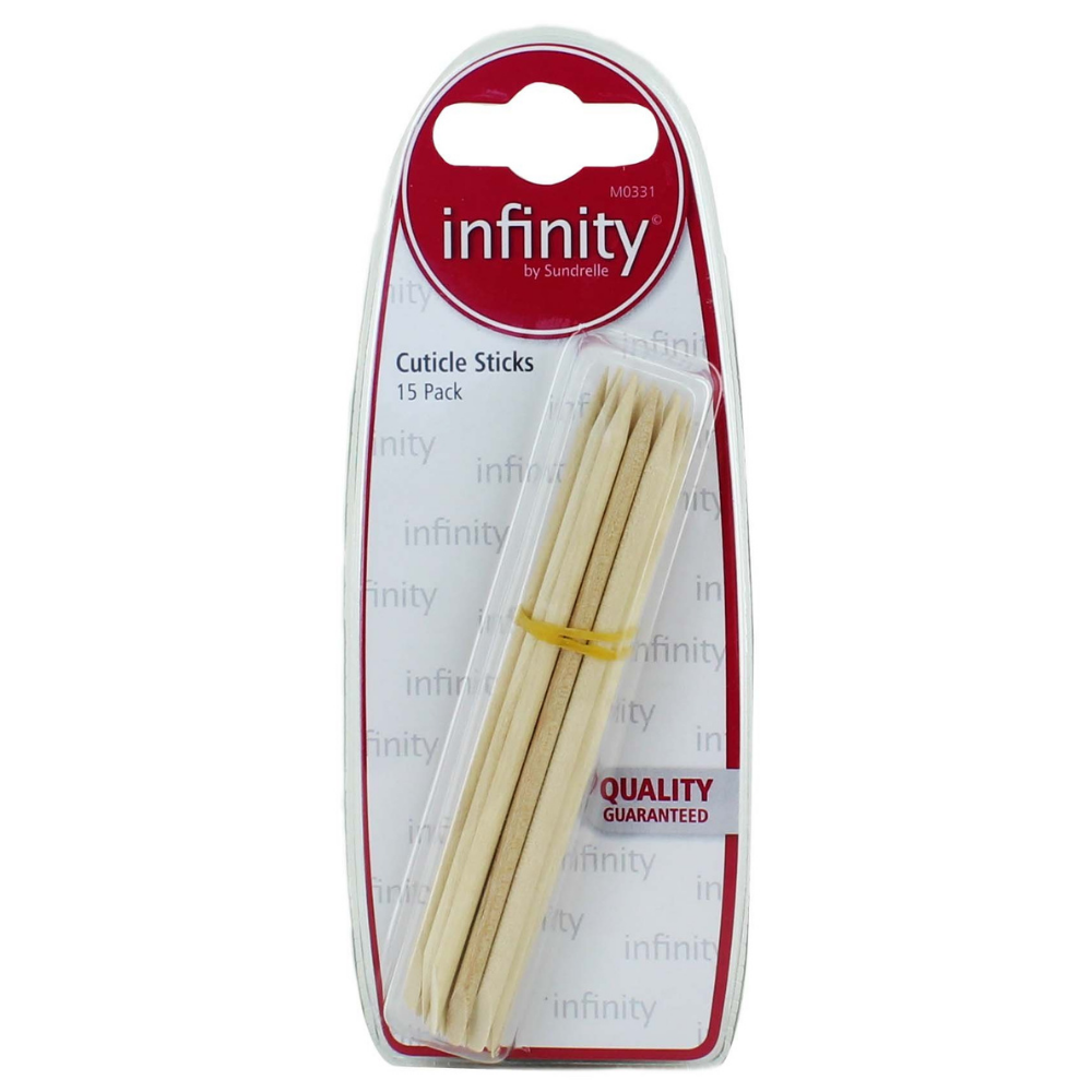Infinity Wooden Cuticle Sticks - 15 Pk
