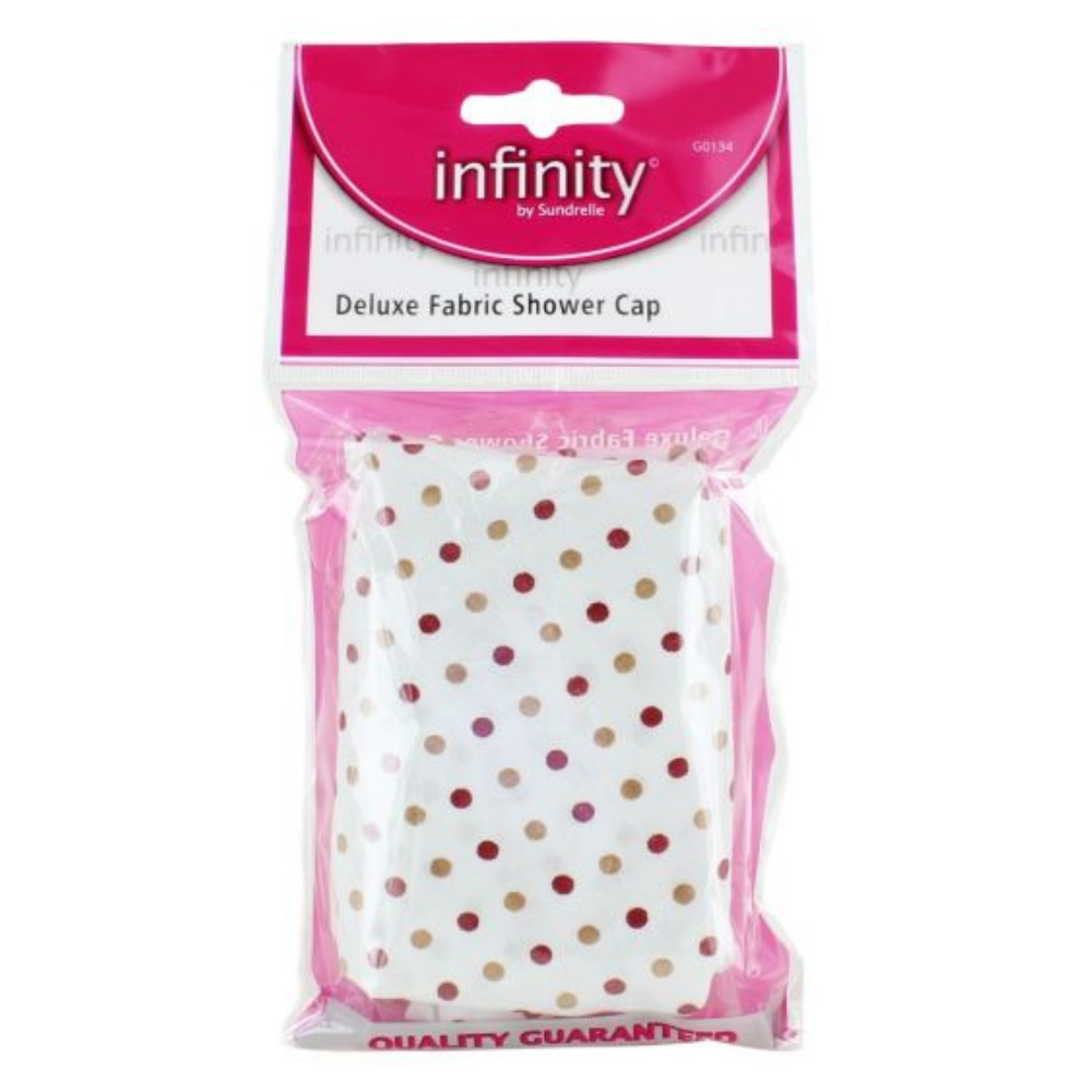 Infinity deluxe fabric shower cap with elasticated fit