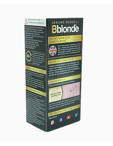 Jerome Russell Bblonde Maximum Colour Toner Pink - 75ml Back Of Box