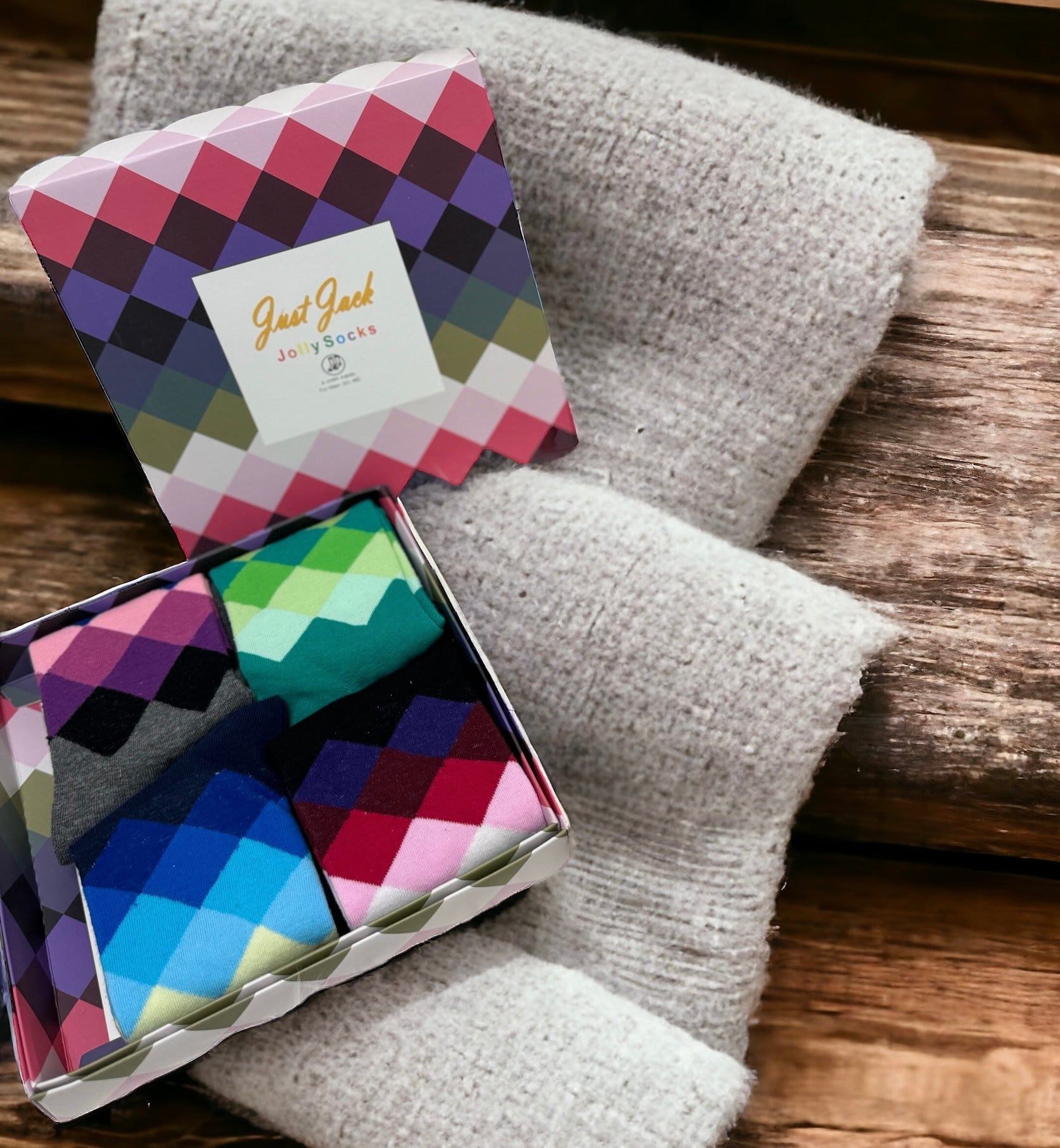 Just Jack Jolly Socks For Men Bright Multi Colour