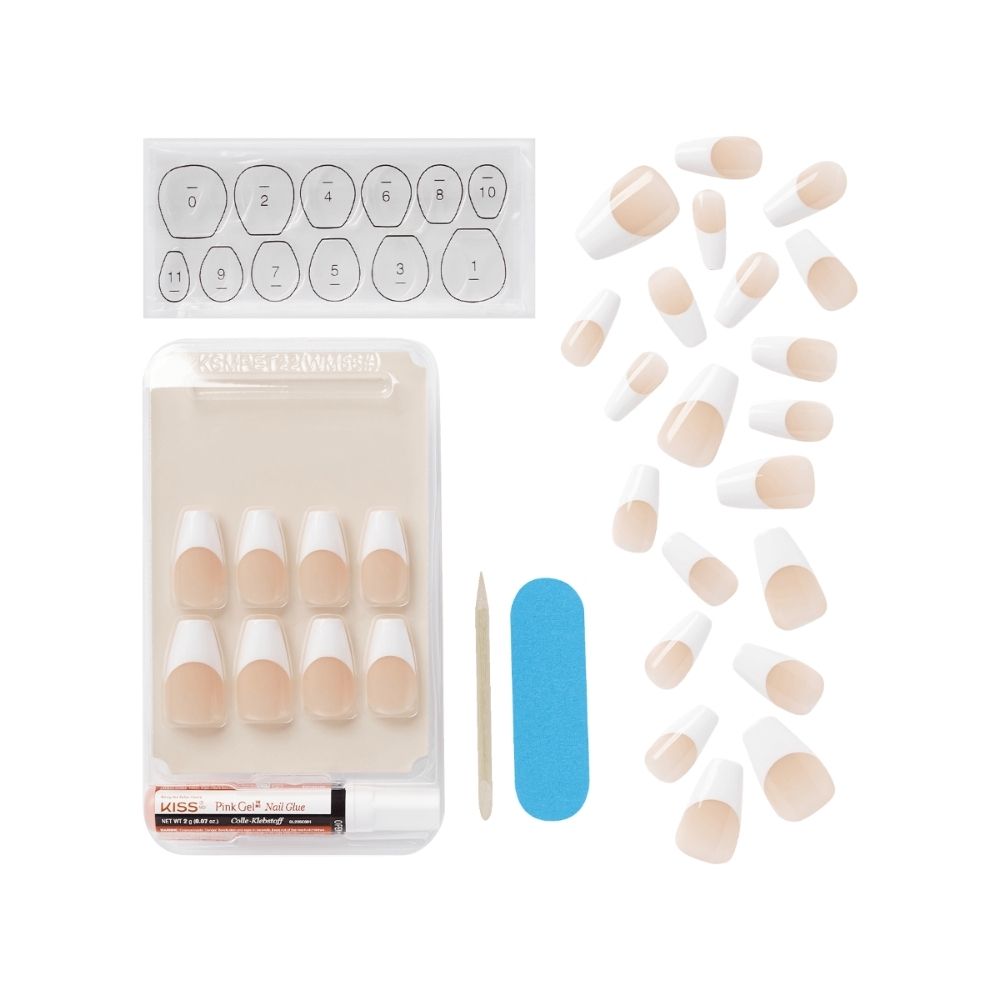 Kiss Salon Nails Acrylic French Nails - Je T'Aime