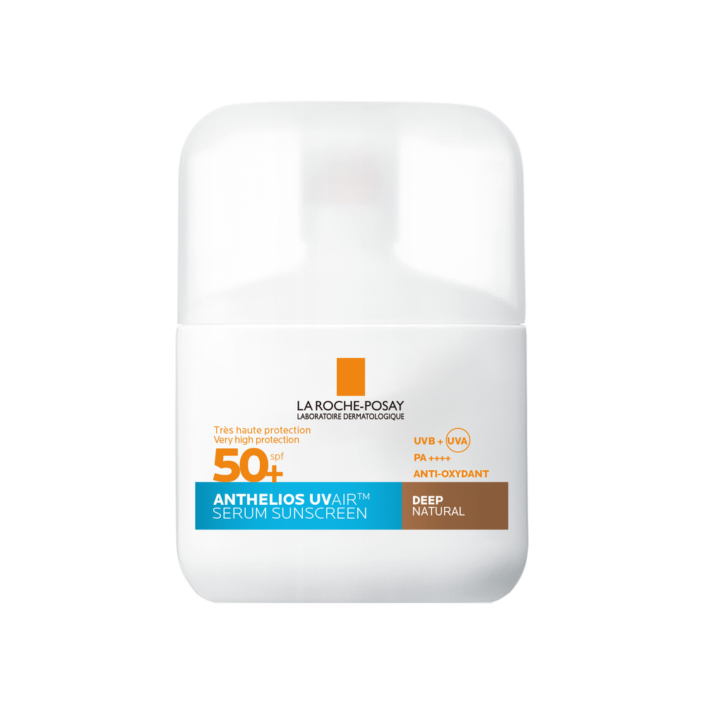 La Roche-Posay tinted SPF50 serum sunscreen for deep skin tones
