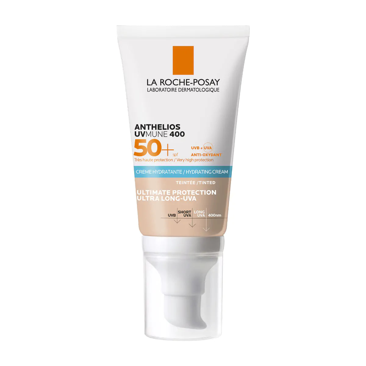 La Roche-Posay Anthelios UVMUNE 400 Tinted Hydrating Cream SPF50+ – 50ml sunscreen for dry, sensitive skin