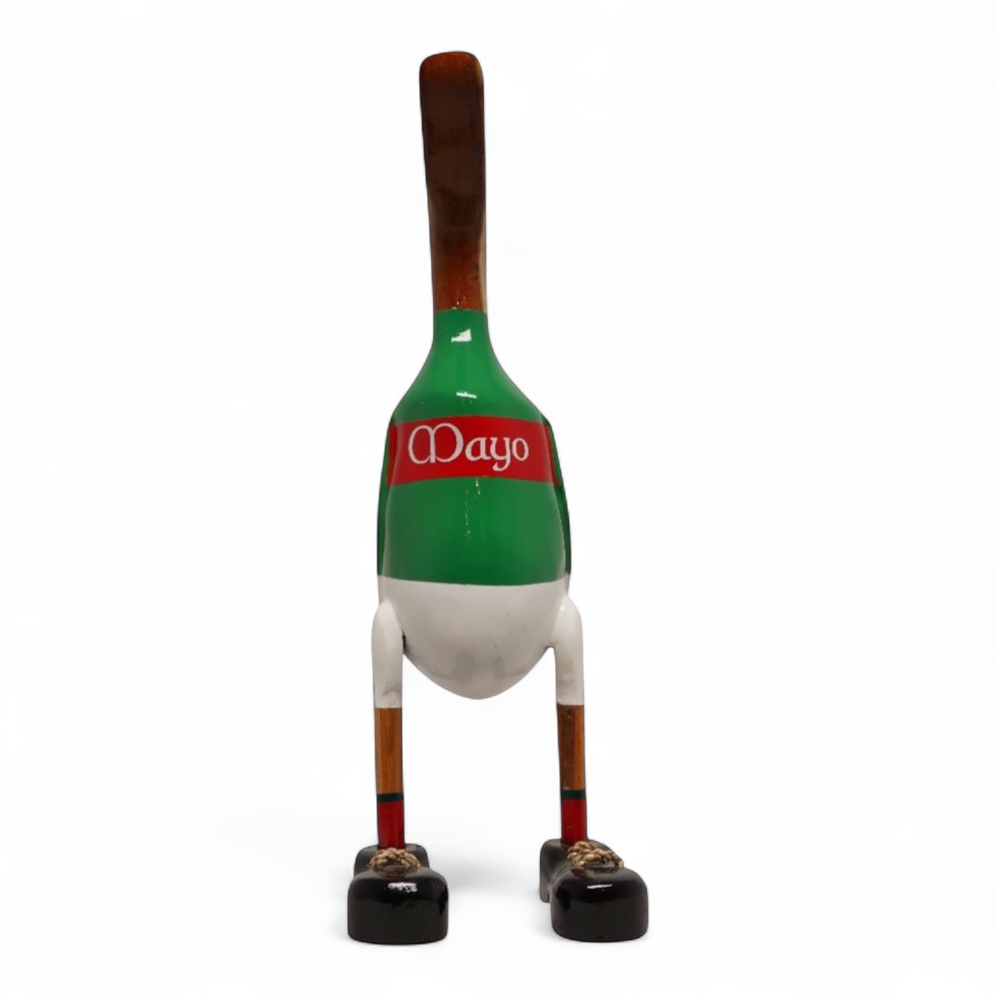 Hand-carved bamboo Mayo GAA fan gift made in Ireland