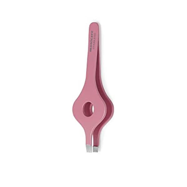 Manicare Wide Grip Pink Tweezer for Precision Hair Removal