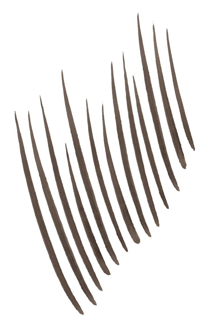 Hair-like brow strokes created with Maybelline Build-A-Brow Pen in Black Brown