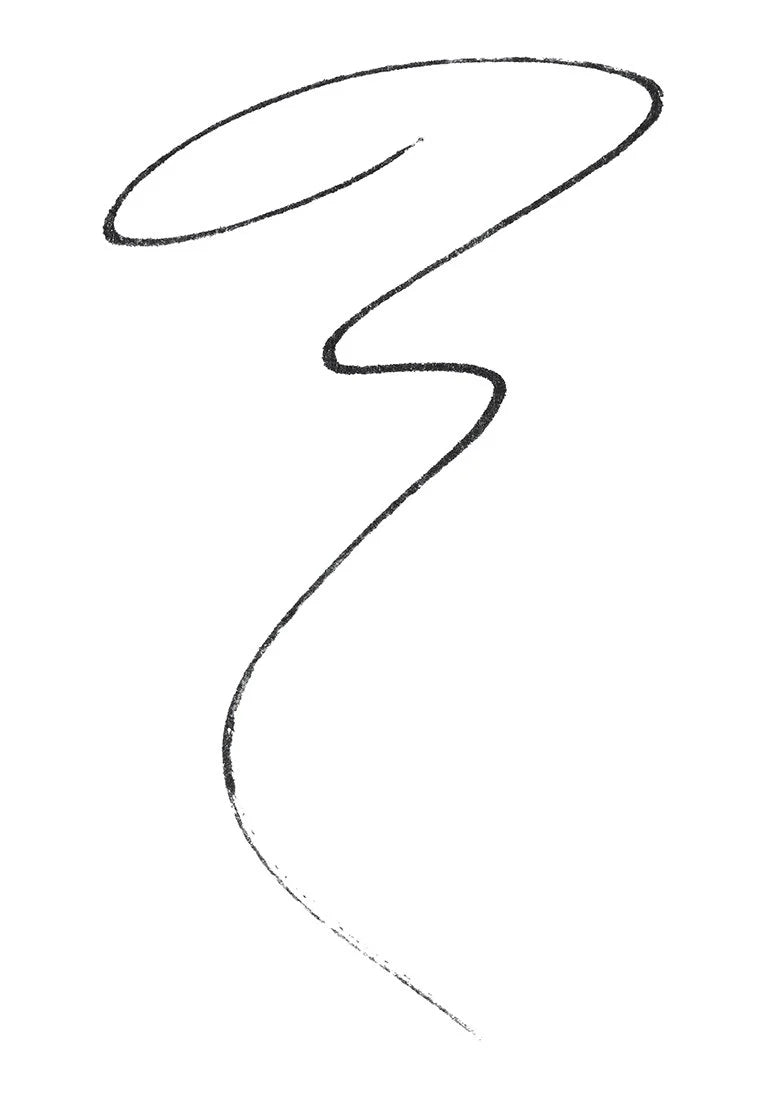 Swatch of 07 Black brow pencil – soft, hair-like finish