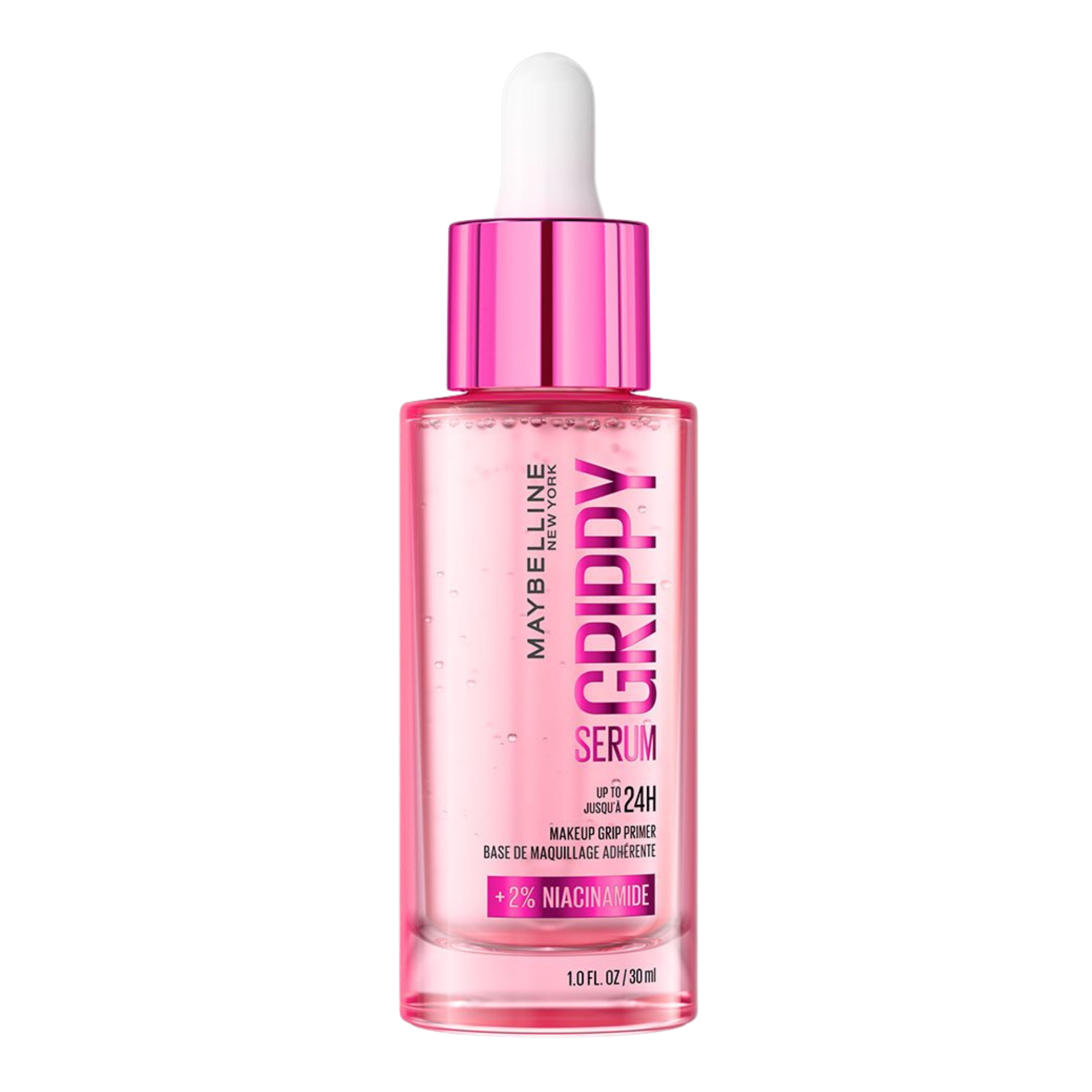 Maybelline Grippy Serum Primer 30ml with 2% Niacinamide dropper bottl