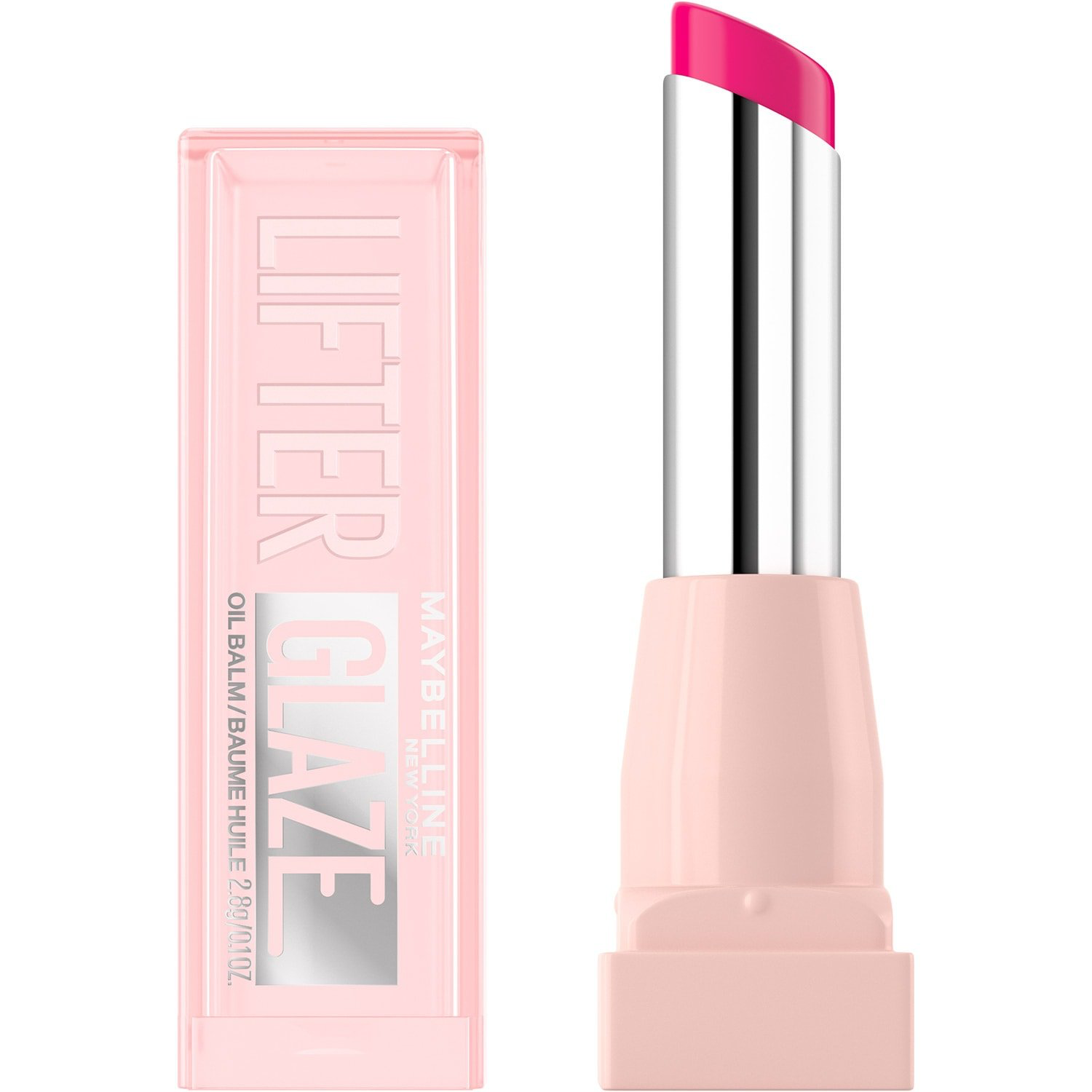 Maybelline Lifter Glaze Lip Balm 003 Rose Bite tube and cap – hydrating lip oil balm.