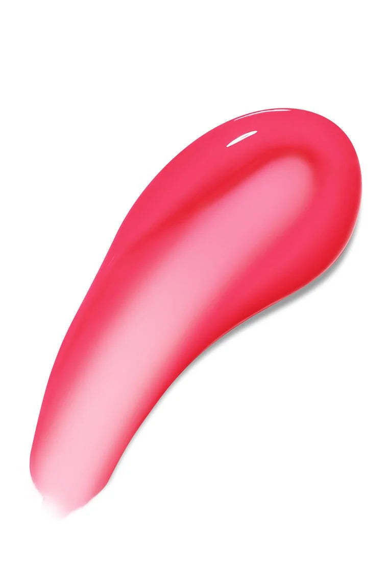 Red Flag swatch – vibrant heated red lip gloss with high-shine finish