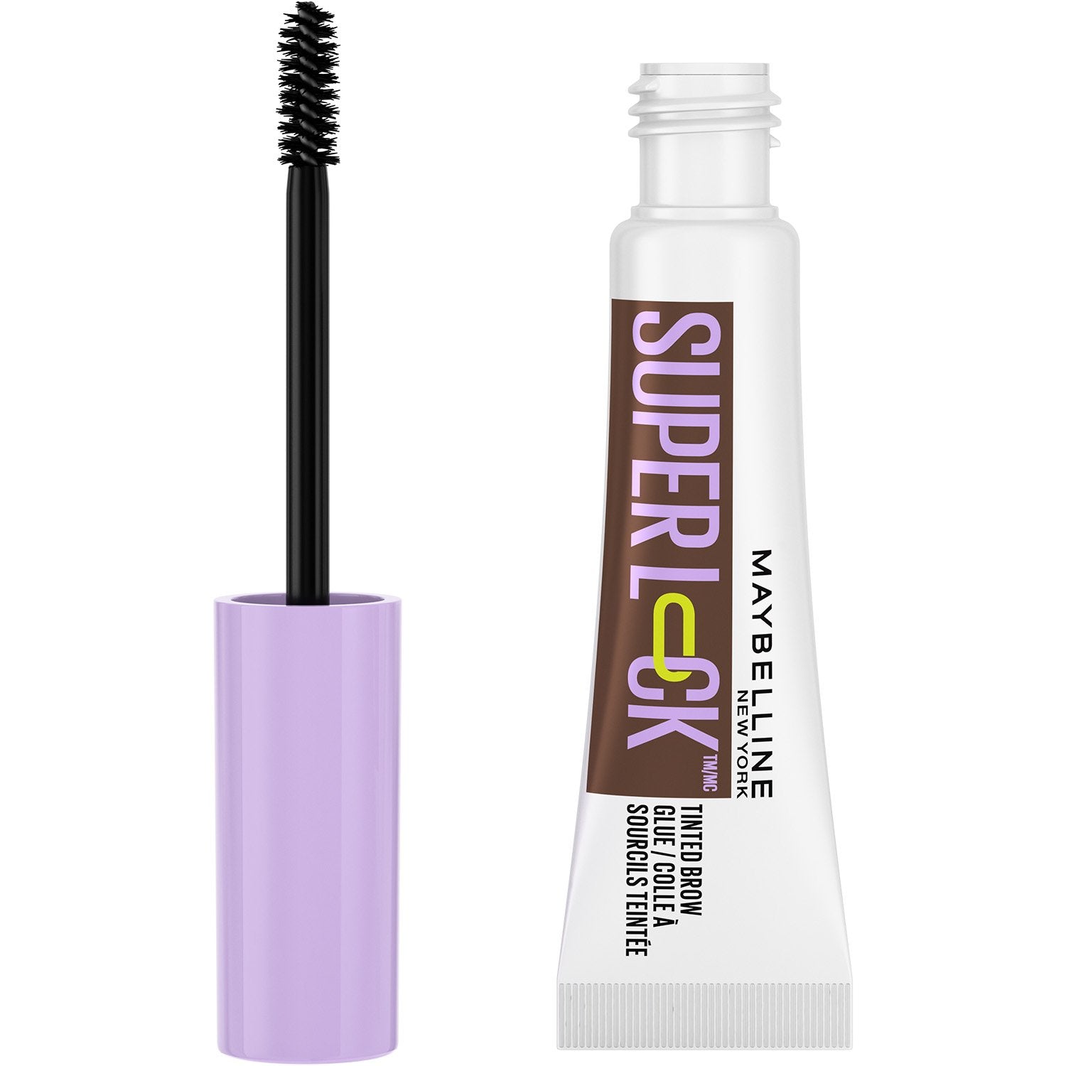 Maybelline Super Lock Brow Glue Deep Brown eyebrow gel tube