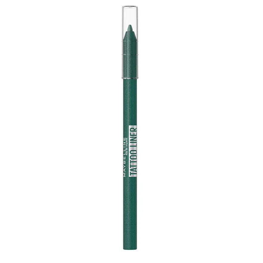 Long-lasting teal eyeliner with shimmer finish by Maybelline