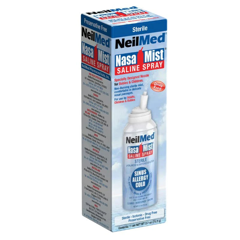 NeilMed NasaMist Isotonic Saline Spray 75ml for dry, irritated noses
