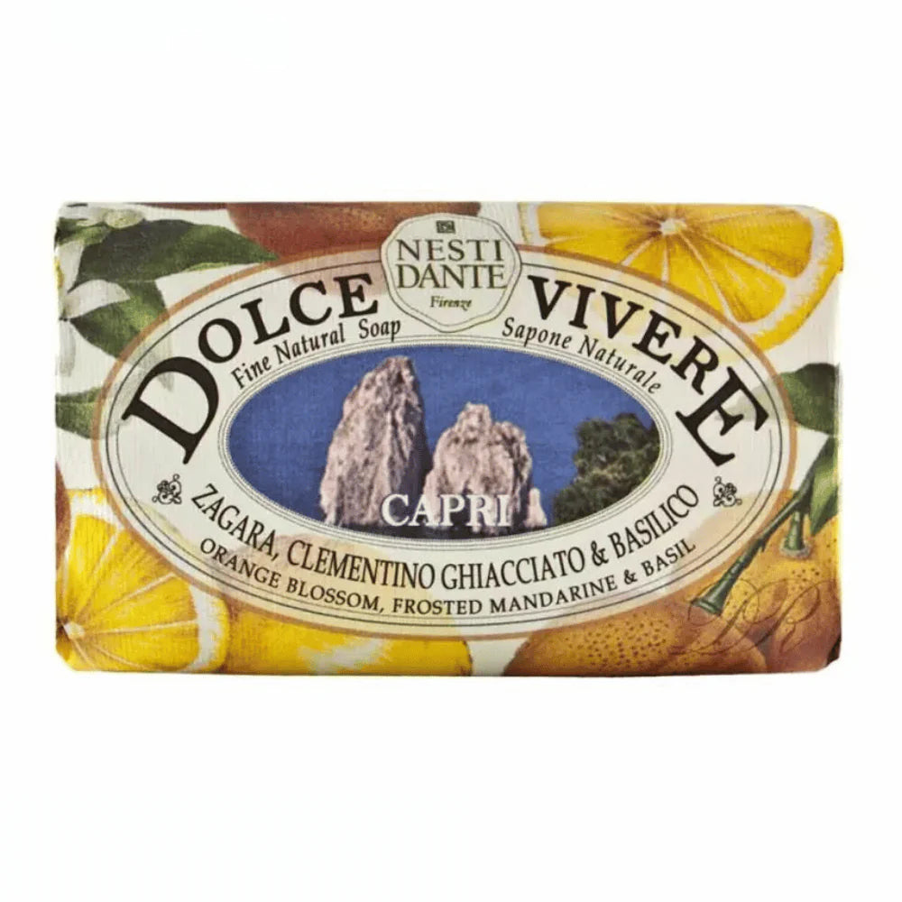 Nesti Dante Dolce Vivere Capri vegetable bar soap with orange blossom, mandarin and basil