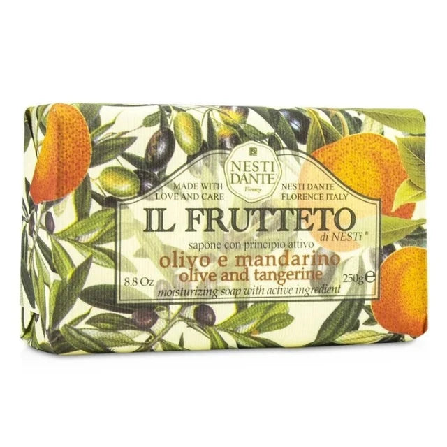 Nesti Dante Il Frutteto Olive and Tangerine Soap 250g natural Italian vegetable soap with olive oil for gentle cleansing and hydration